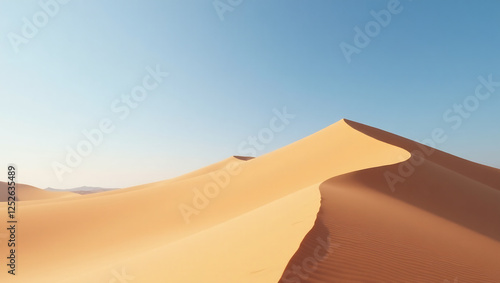 Desert Dune, Minimalist Landscape with Clear Sky (16:9)