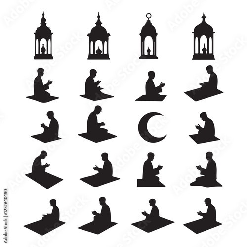 Islamic Prayer Silhouettes