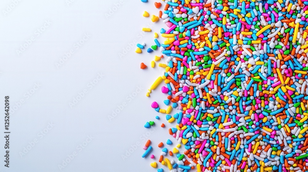 Fototapeta premium Colorful Sprinkles On White Background
