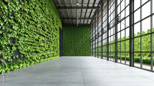 Modern Industrial Interior With Green Wall