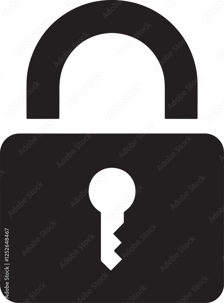 Lock icon isolated on white background Lock icon isolated on white background