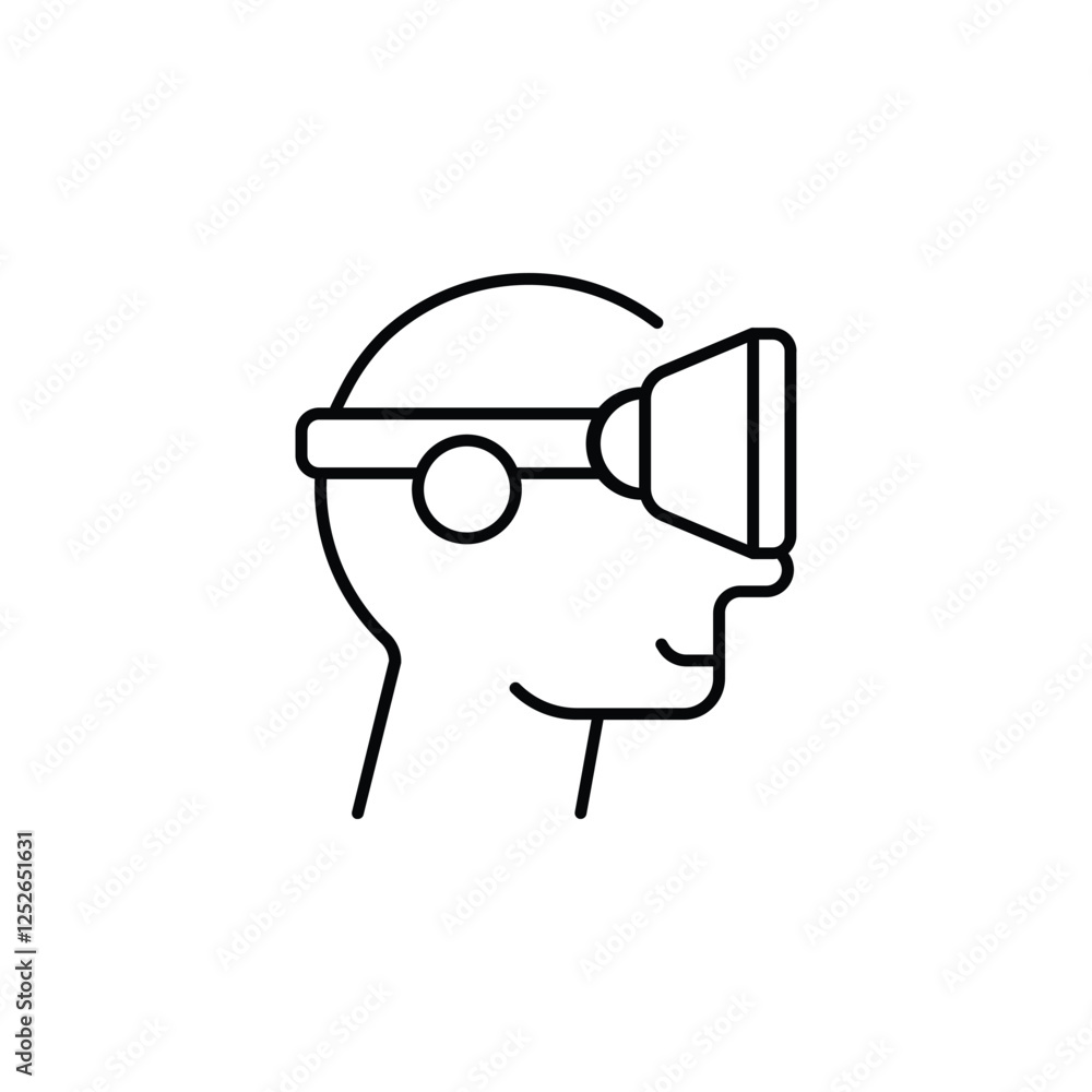 Obraz premium Virtual reality (VR) glass icon - flat design