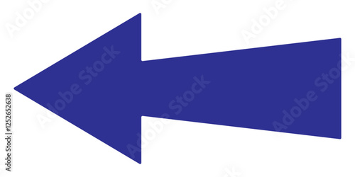 Blue arrow pointing right on white background. Long arrow icon vector illustration.  Blue large Bold long arrow icon.  Blue long arrow isolated on a white background.