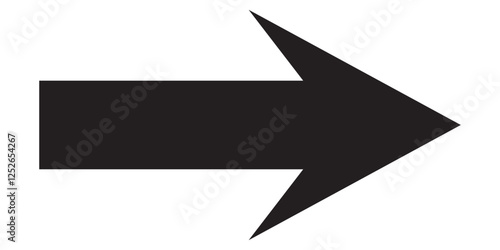 Long arrow. Black arrow pointing right. Black large arrow. Bold thine long arrow.   long line arrow vector. flat style Arrow symbol. arrow on a white background. vector illustration.