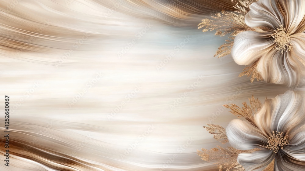 Abstract Beige and Gold Floral Background Abstract Beige and Gold Floral Background