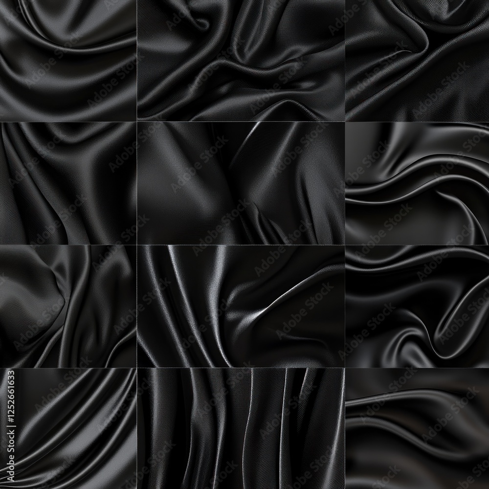 Black silk fabric texture background Black silk fabric texture background