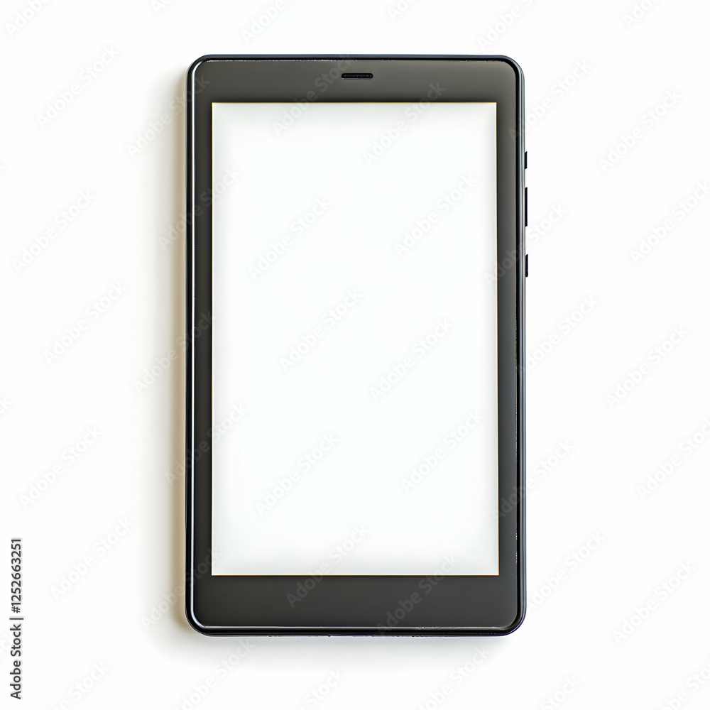 Tablet computer, blank screen, white background, mockup Tablet computer, blank screen, white background, mockup