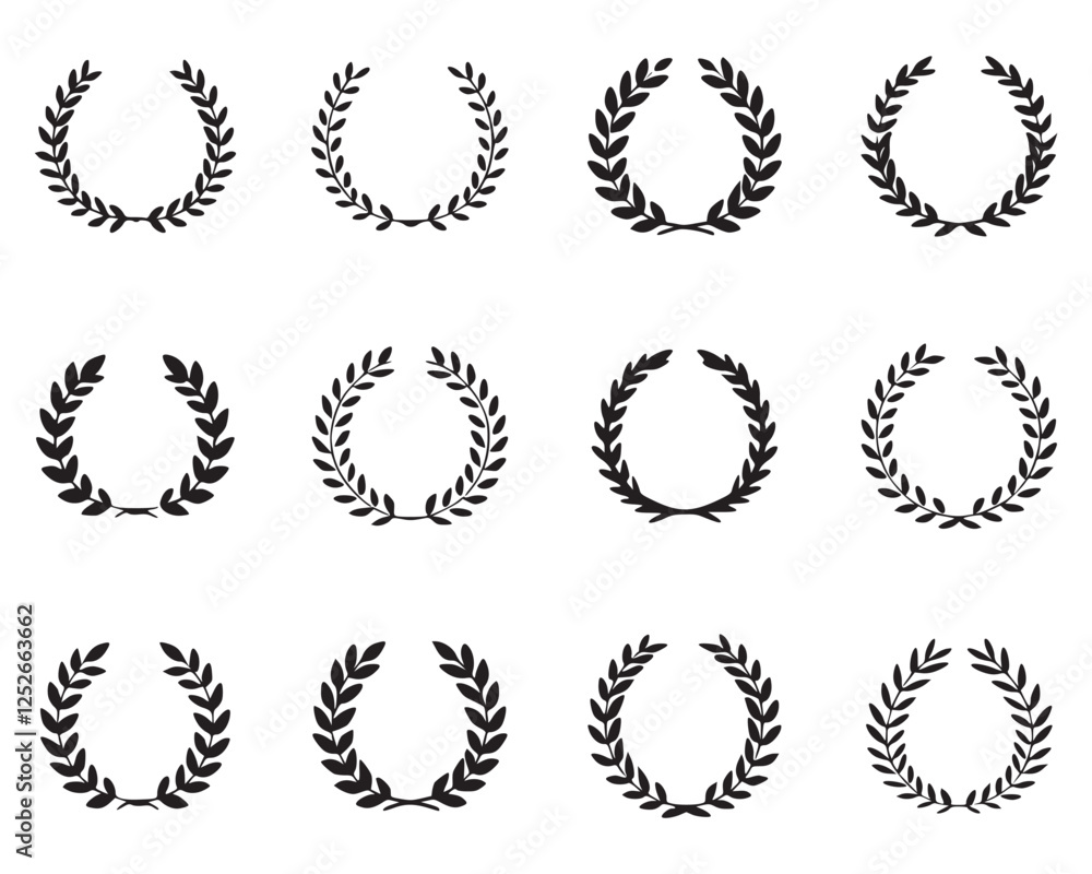 02 Design a versatile branding package using this set of 20 different black laurel and ribbon combinations.eps 02 Design a versatile branding package using this set of 20 different black laurel and ribbon combinations.eps