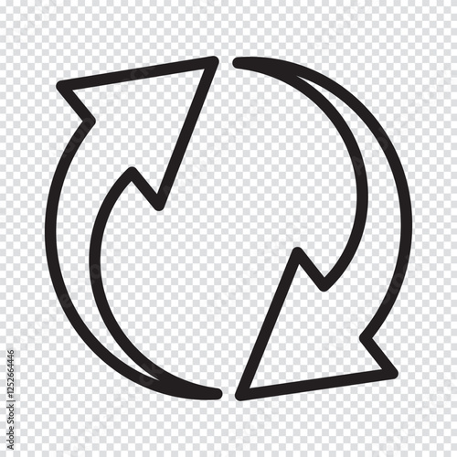 Refresh icon set. Reload icon vector. Update icon. Arrow rotate icons set. Rotation black circle. Collection two cycle arrow. Modern flat simple arrows isolated. Reset signs.  photo