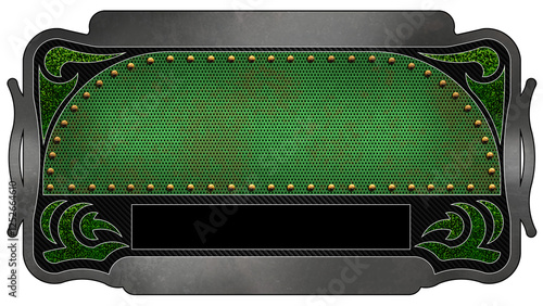 Fotografie Plate 6 Dark Green - Black Banner