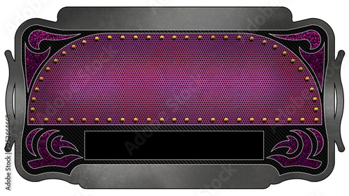Fotografie Plate 7 Purple - Black Banner