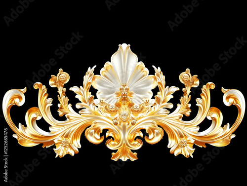 Gold Ornate 3D Illustration