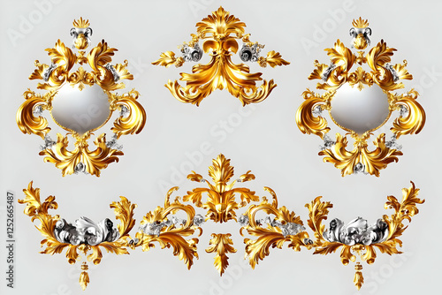 Ornate Gold & Silver 3D Ill...