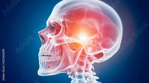 3D Skull X-Ray Illustration...