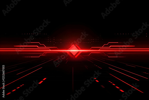 Red Abstract Tech Backgroun...