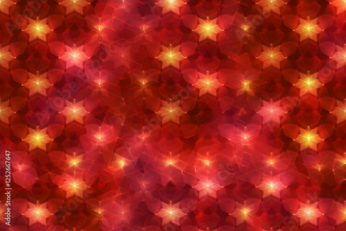 Red Starburst Abstract Back...