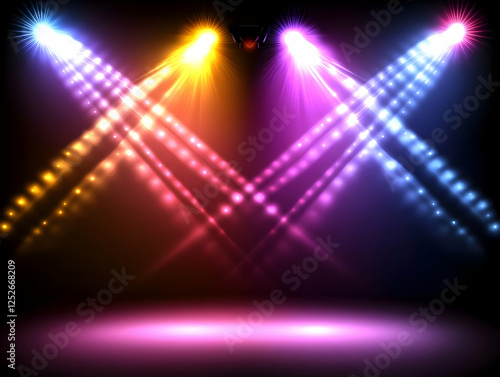 Abstract Stage Lighting Bac...