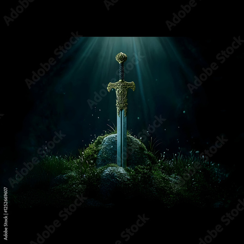 3D Fantasy Sword in Mystic ...