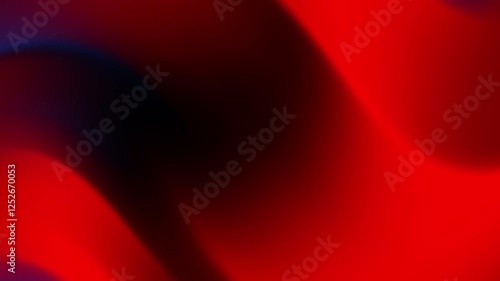 A vibrant abstract design featuring flowing red and blue gradients.