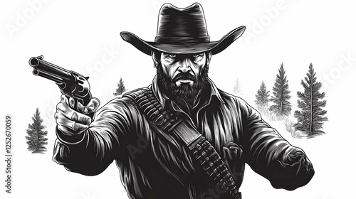 Western Outlaw Illustration...