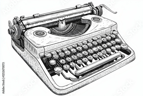 Vintage Typewriter Illustra...