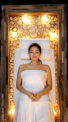 Serene Spa Relaxation Illus...