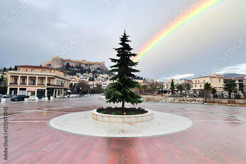 Cityscape Rainbow and Everg...