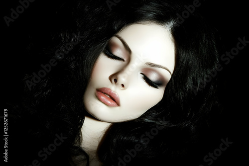 Serene Beauty Closeup Illus...