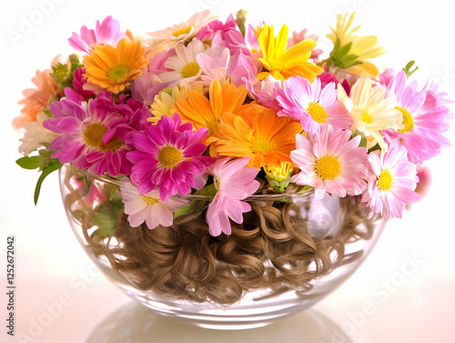 Vibrant Flower Bouquet Illu...