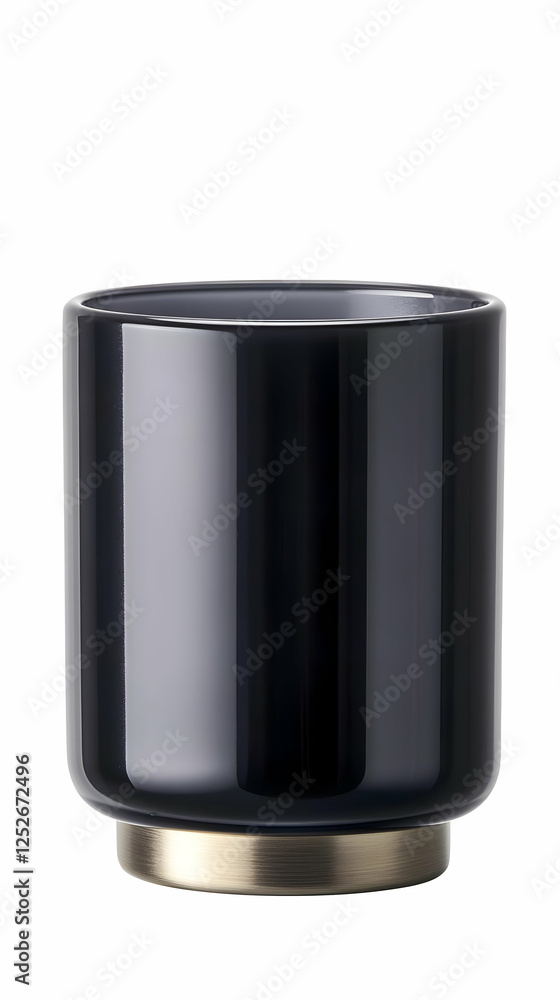 Dark Glass Container with Brass Base, Product Photography