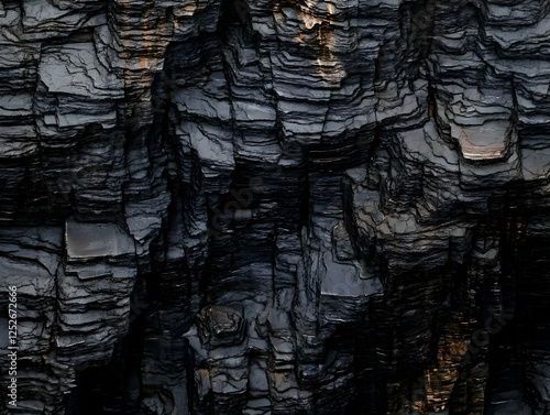 Dark Slate Rock Texture Bac...