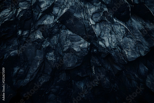 Dark Blue Rock Texture Back...