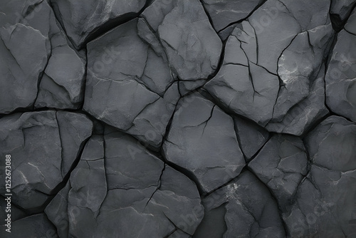 Dark Cracked Rock Texture B...