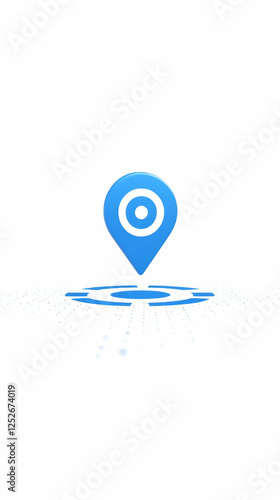 3D Blue Location Pointer Il...