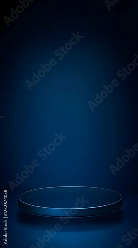 Dark Blue 3D Platform Backg...
