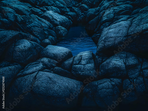 Dark Blue Ocean Cove Realis...