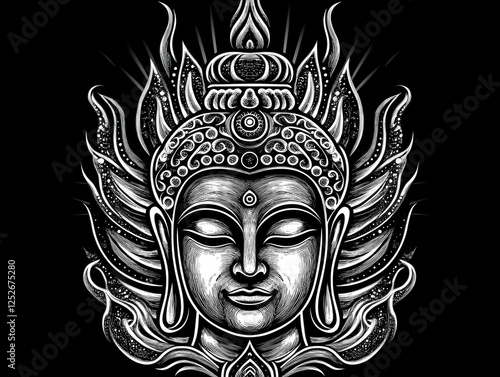 Serene Buddha Illustration ...