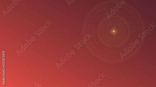 Red presentation background. Abstract background of wave curved surfaces in red colors