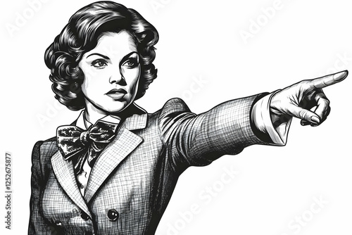 Vintage Woman Illustration,...