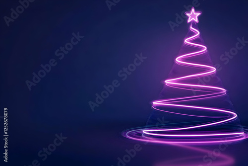 Neon Christmas Tree Abstrac...