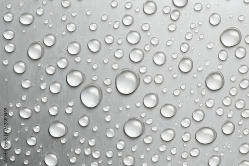 Water Droplets on Grey Surf...