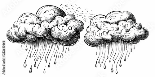 Rainy Clouds Illustration