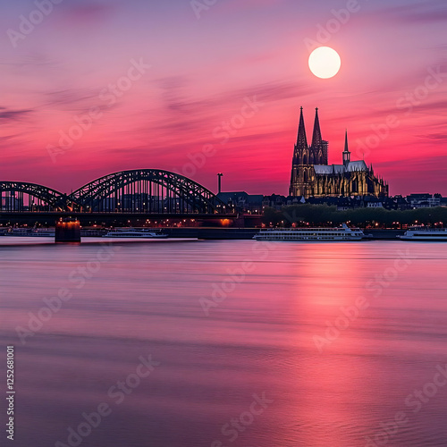 Sunset Cityscape Illustration