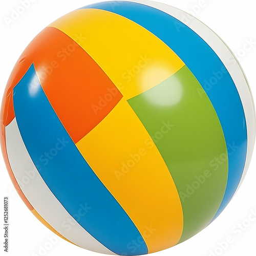 Colorful Striped Ball 3D Il...