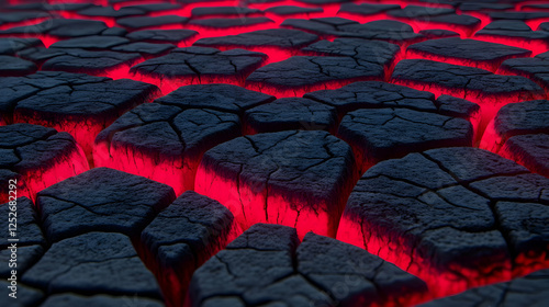 Glowing Cracked Earth 3D Re...