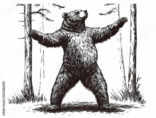Majestic Bear Illustration:...