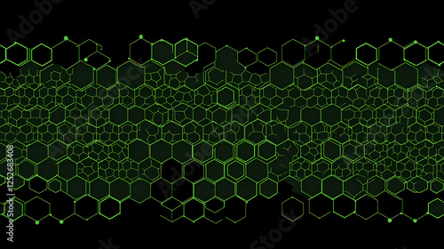 Abstract Green Hexagon Netw...
