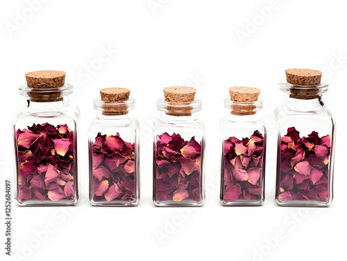 Dried Rose Petals in Glass ...