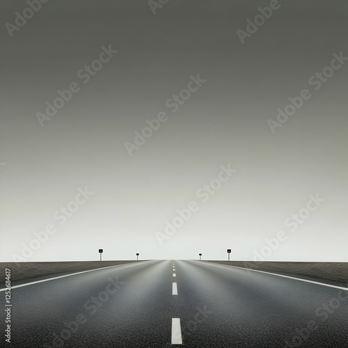 Endless Road 3D Illustration