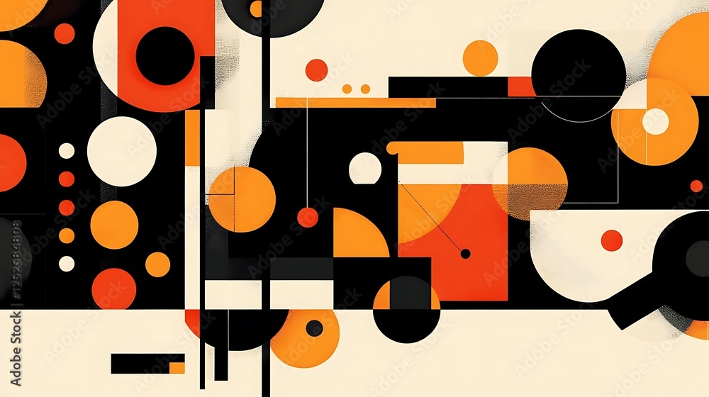 Abstract geometric shapes composition, modern art design, creative background, digital artwork, wall decor Abstract geometric shapes composition, modern art design, creative background, digital artwork, wall decor